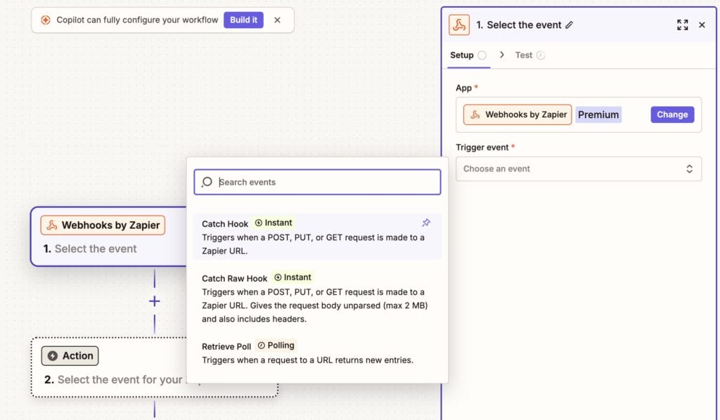 Integrar TuriTop y Zapier usando Webhooks 5 wbhooks by zapier